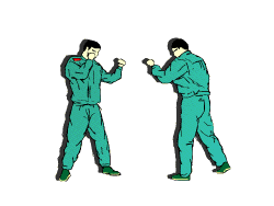 抱腿跪裆